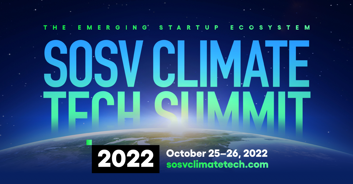 Title graphic for the SOSV Climate Tech Summit 